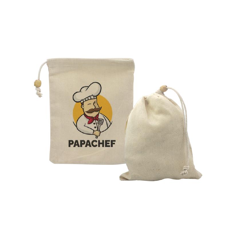 Drawstring Cotton Pouch Bag with Logo